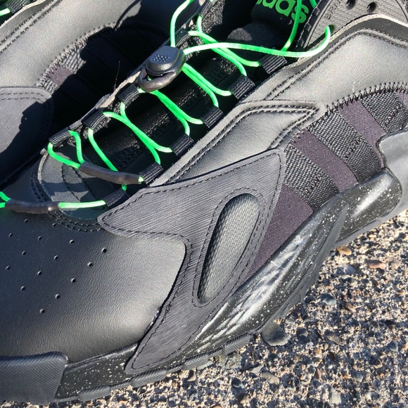 Adidas Originals Mens Streetball 'Black Solar Green' Shoes - Picture 5 of 10